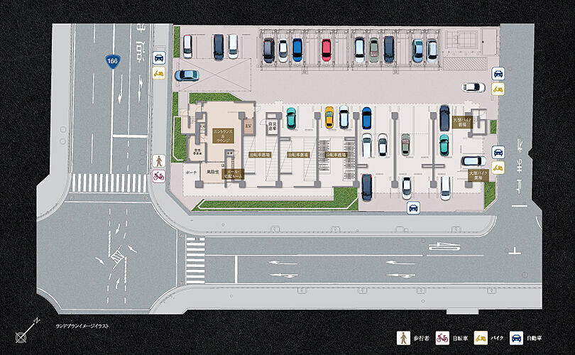 アルファステイツ松阪駅 ランドプランイメージイラスト