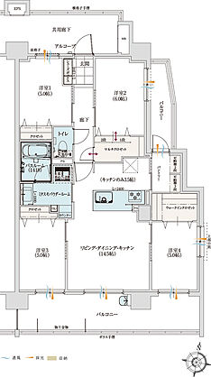 アルファステイツ室見河畔 間取り J