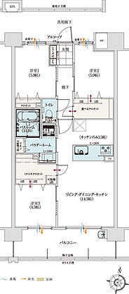 アルファステイツ室見河畔 間取り D