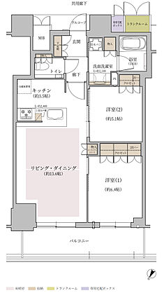 ジオタワー大阪十三 間取り 【第8期1次】EM