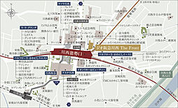 ジオ阪急川西 The Front 現地案内図