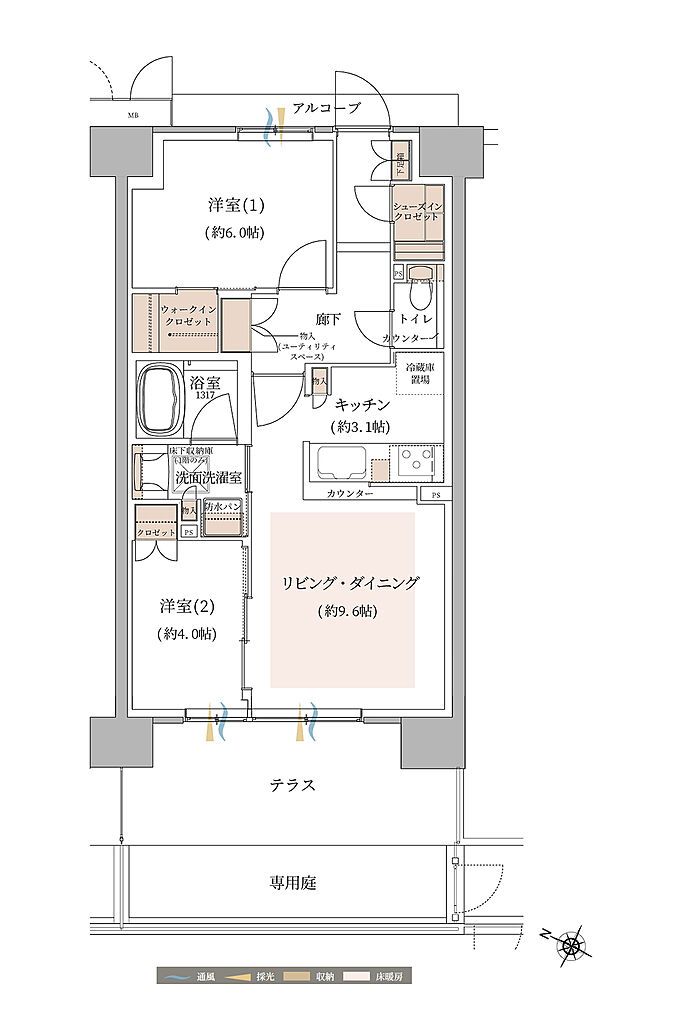ジオ東灘青木 間取り Cg