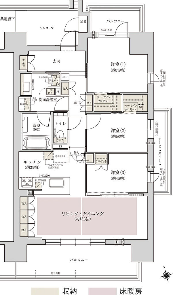 ジオ阿倍野松崎町グランテラス 間取り D
