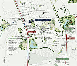 ジオ千里竹見台レジデンス 現地案内図