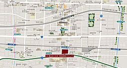 （仮称）灘区最大 住・商一体駅前開発プロジェクト 現地案内図