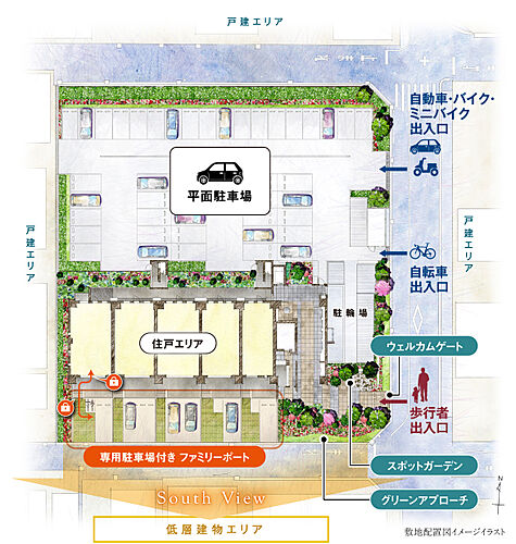 リベールシティ守口 敷地配置イメージイラスト