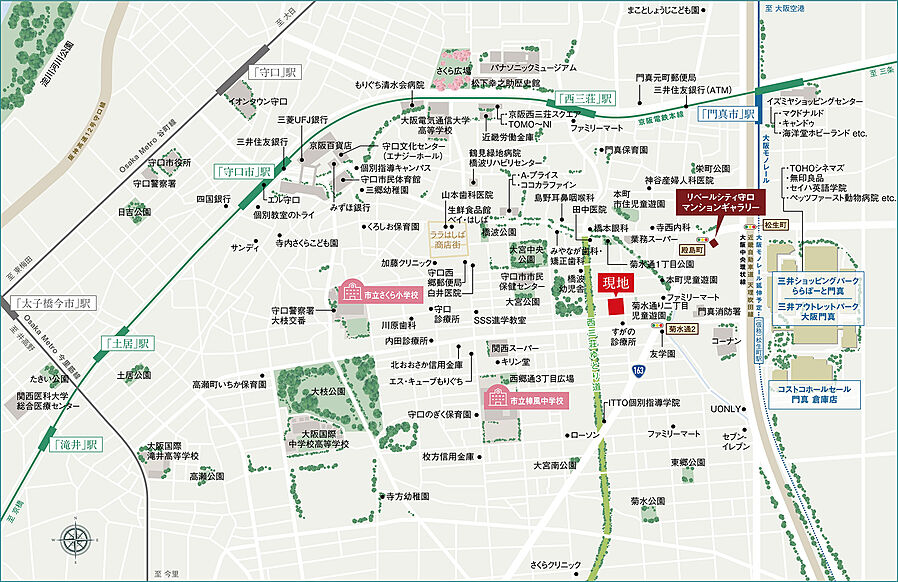 リベールシティ守口：案内図