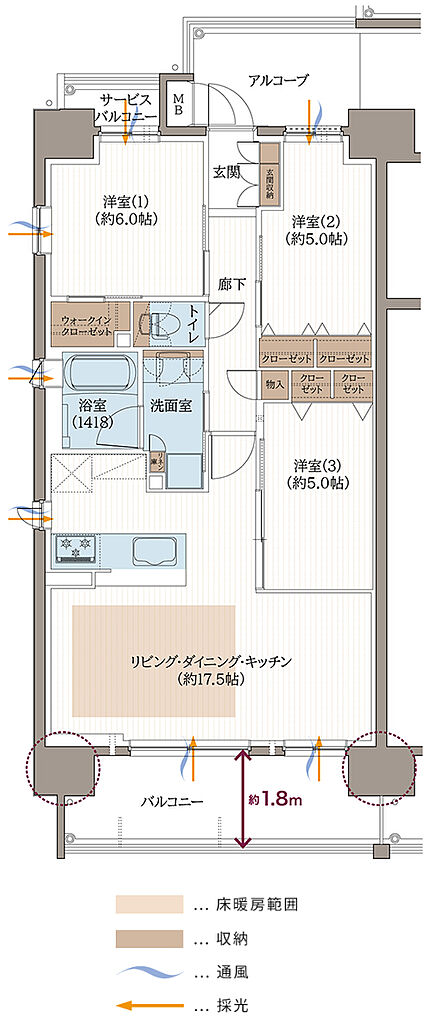 リベール東加古川駅前通り 間取り A-3