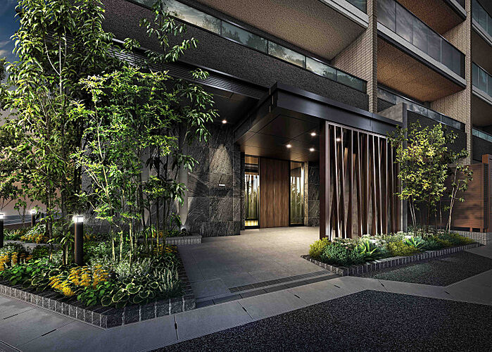 エクセレントシティ幕張本郷パークサイド エントランス完成予想CG