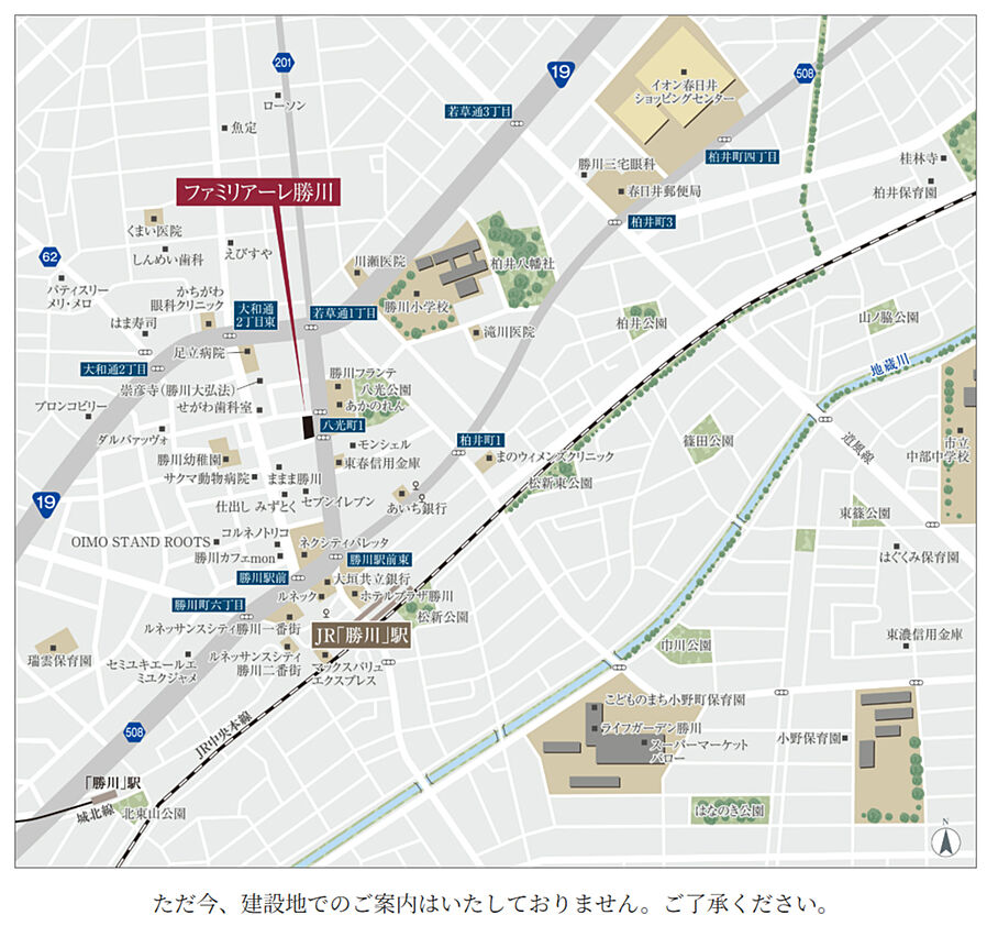 ファミリアーレ勝川：案内図