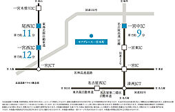 モアグレース一宮本町 アクセス図