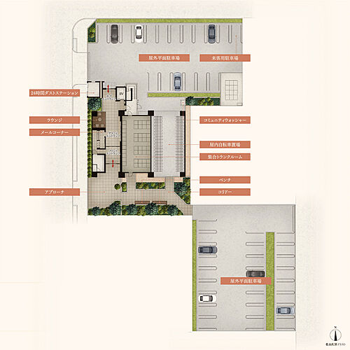 モアグレース稲沢ザ・レジデンス 敷地配置イラスト