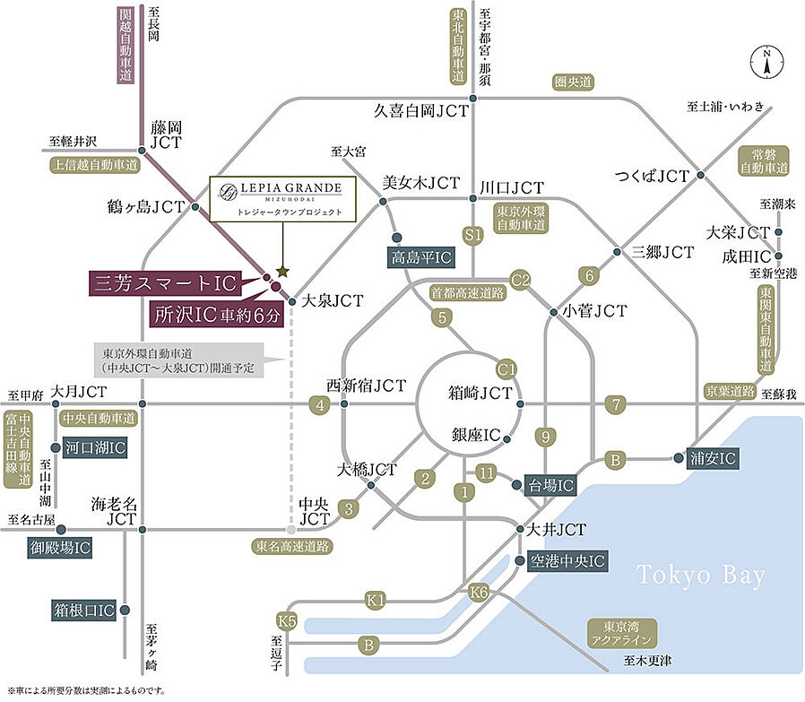 ルピアグランデみずほ台：交通図