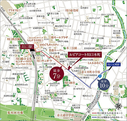 ルピアコート川口本町 現地案内図