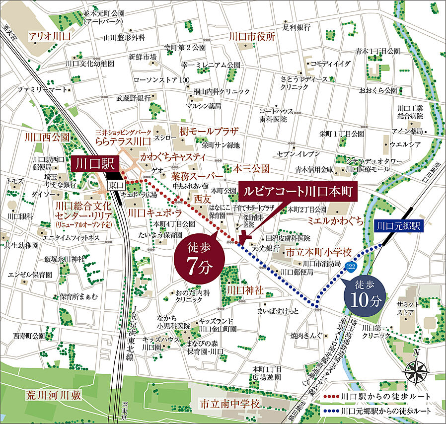 ルピアコート川口本町：案内図