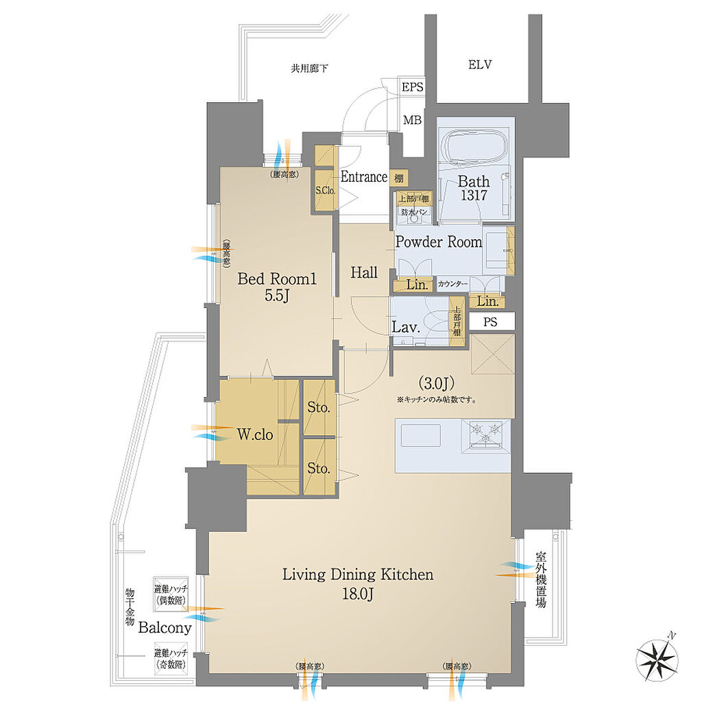 モントーレ六本松 ザ・マーク 間取り B4【MENU PLAN 4】