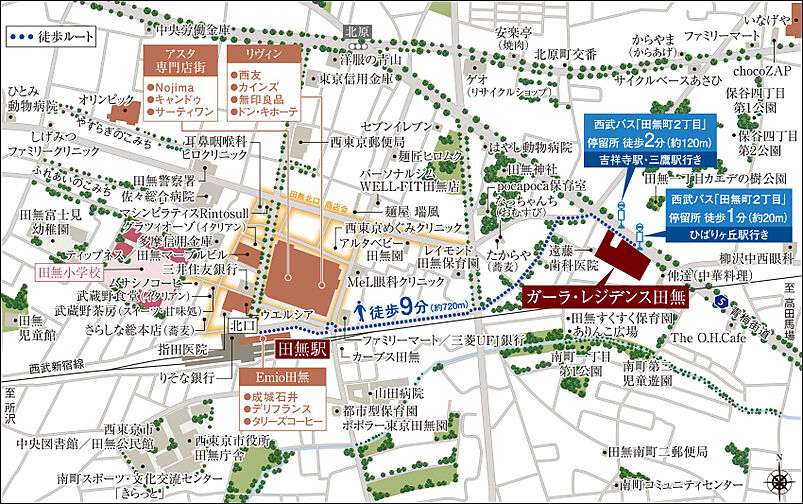 ガーラ・レジデンス田無 現地案内図