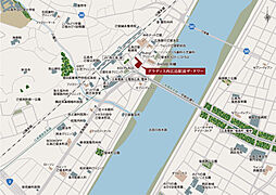 グラディス西広島駅前ザ・タワー 現地案内図