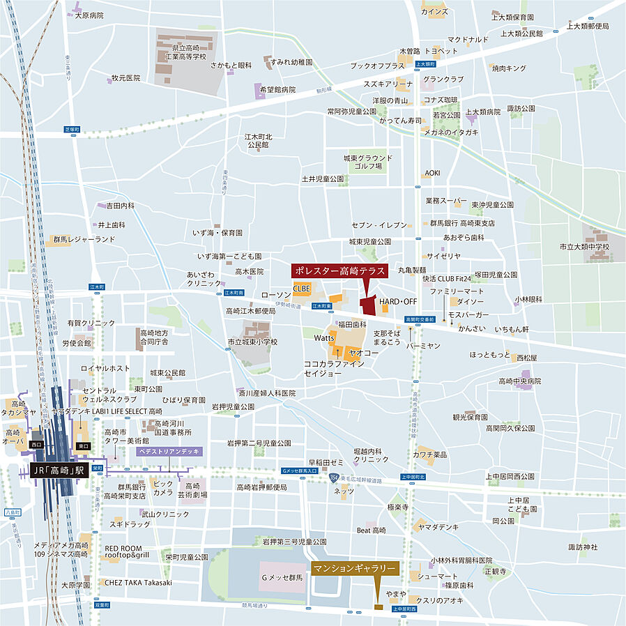 ポレスター高崎テラス：案内図