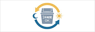 ポレスター三山木駅前 24時間ゴミ出し可能