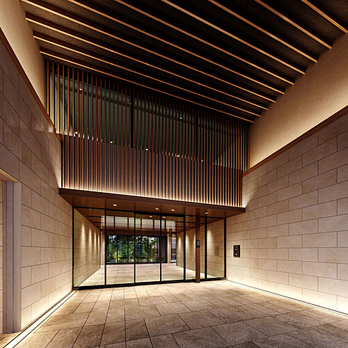 ポレスター佐久平駅南ガーデンテラス エントランスホール完成予想図