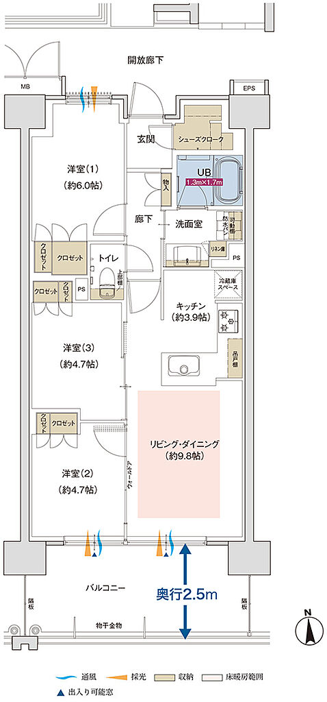 ポレスター佐久平駅南ガーデンテラス 間取り D2