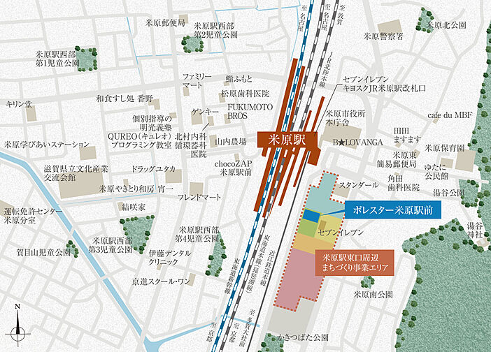 ポレスター米原駅前 現地案内図