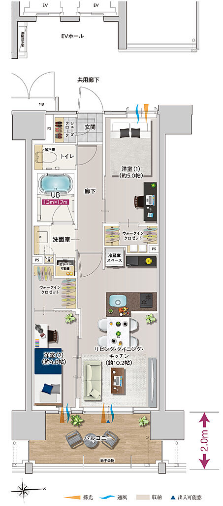 ソルティア本厚木ステーションフロント 間取り D