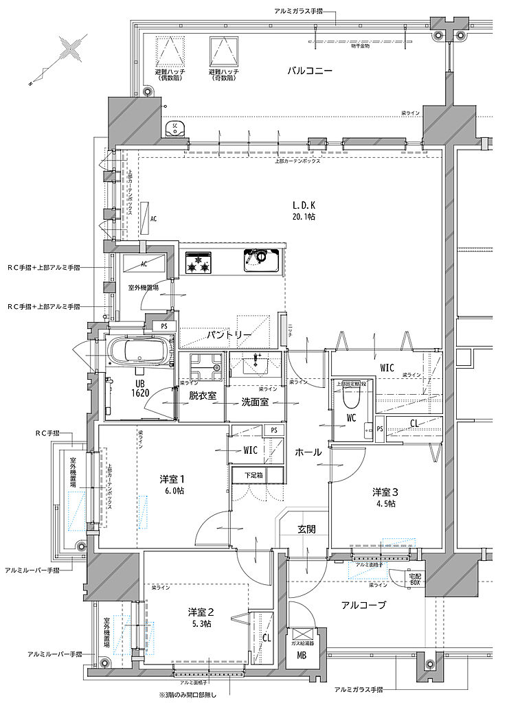 リヴィエールタワー下関海峡ヴィラ 間取り Dα