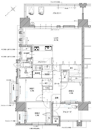 リヴィエールタワー下関海峡ヴィラ 間取り Dα