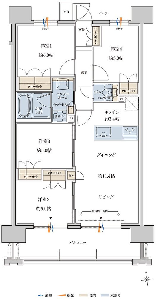 MJR鹿児島中央駅前ザ・レジデンス 間取り L