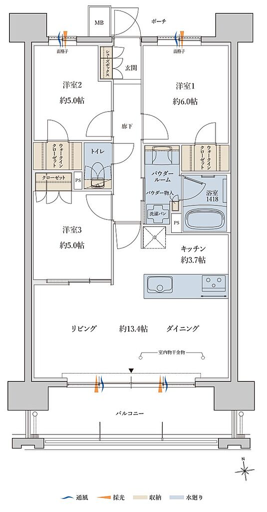 MJR鹿児島中央駅前ザ・レジデンス 間取り M