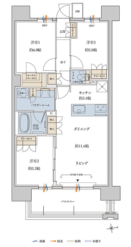 MJR鹿児島中央駅前ザ・レジデンス 間取り Q