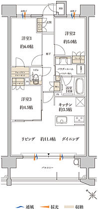 MJR白木原 間取り E