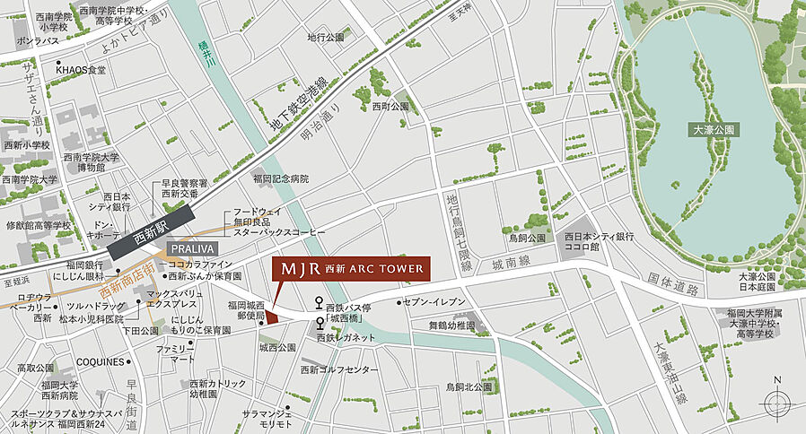 ＭＪＲ西新アークタワー：案内図