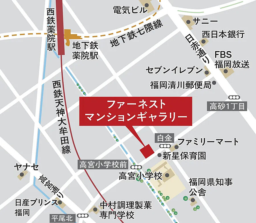 ファーネスト井尻ルシエEAST/WEST：モデルルーム地図