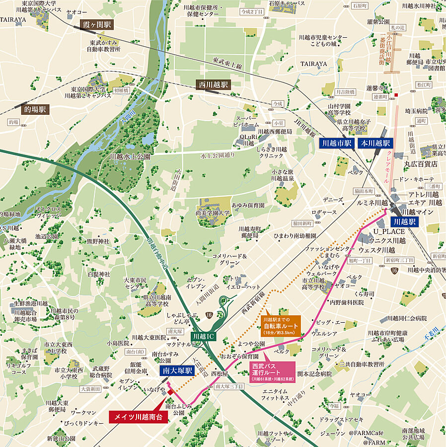 メイツ川越南台：案内図