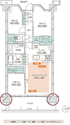 メイツ府中中河原 間取り B6t