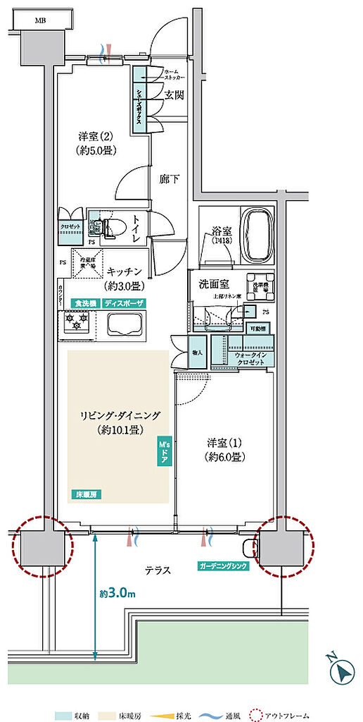 メイツ昭島 間取り B-It