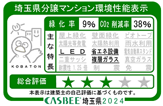 プレティナレジデンス吉川 埼玉県分譲マンション環境性能表示