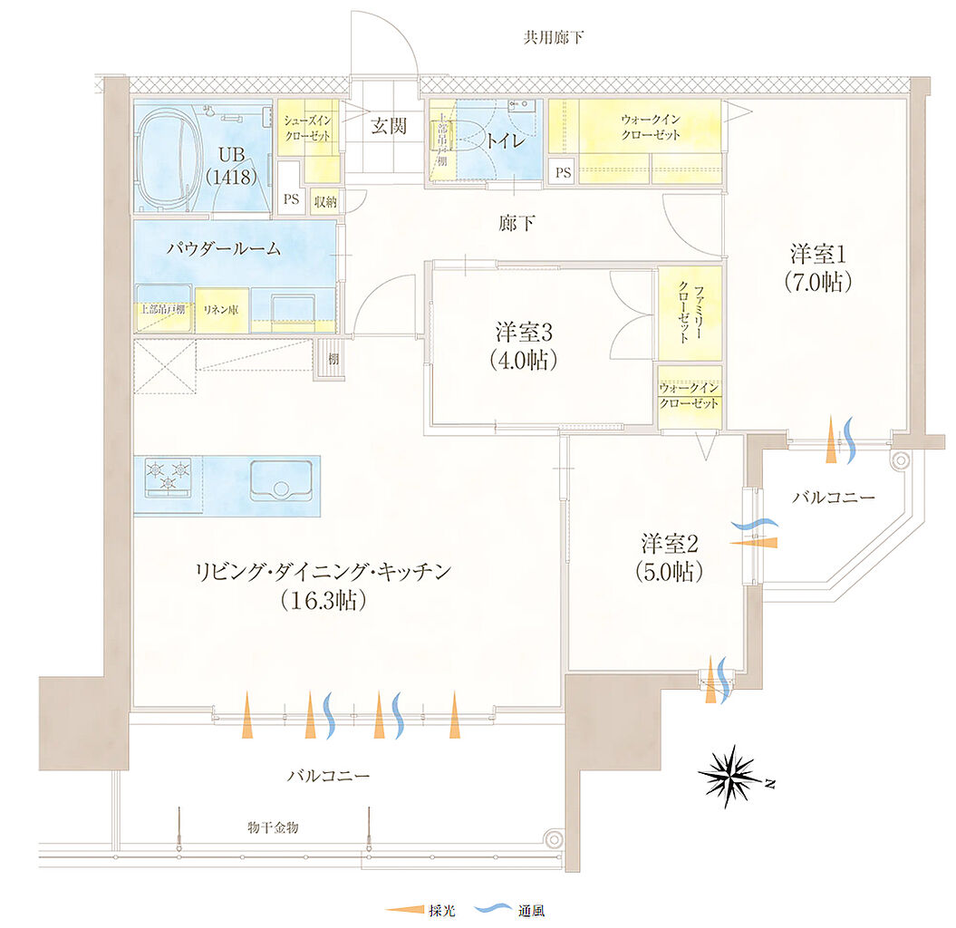 グランドパレス柳丸新城 間取り D