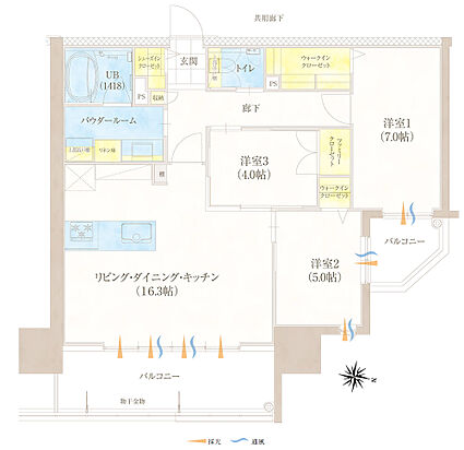 グランドパレス柳丸新城 間取り D