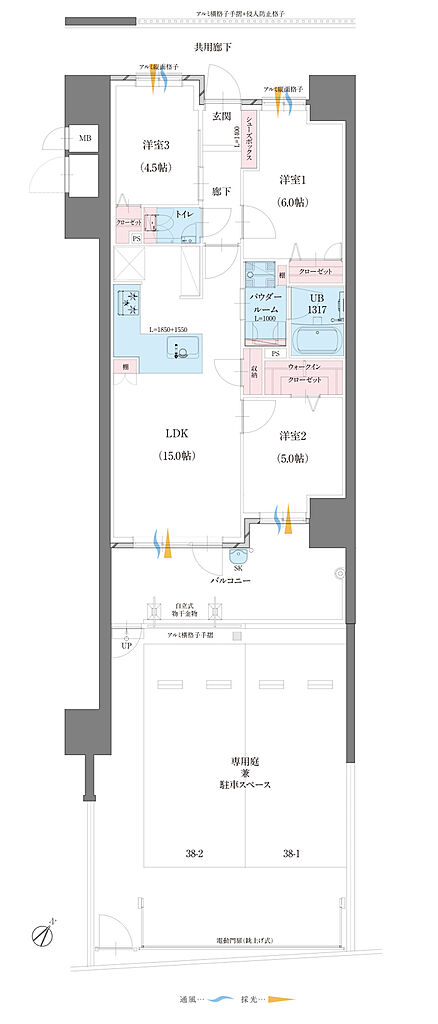 グランドパレス博多板付テラス 間取り C1