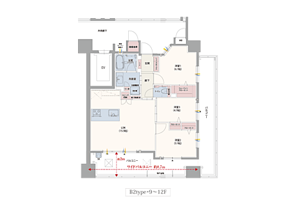 グランドパレス大野城駅 間取り B2