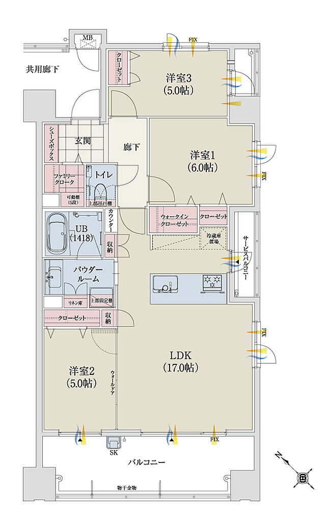 グランドパレス春日静邸 間取り F