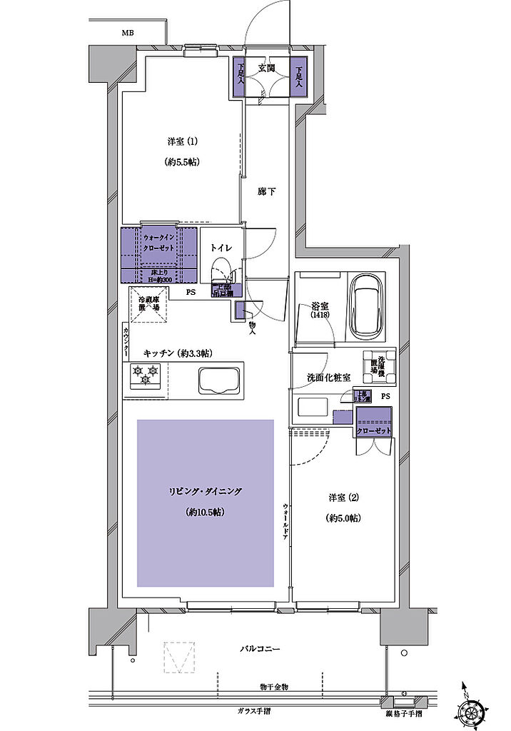 プレシス南流山パークフロント 間取り 【先着順】C
