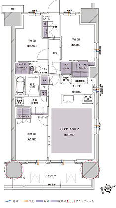 プレシス熊谷末広 間取り 【第1期（1次・8次）先着順】F 