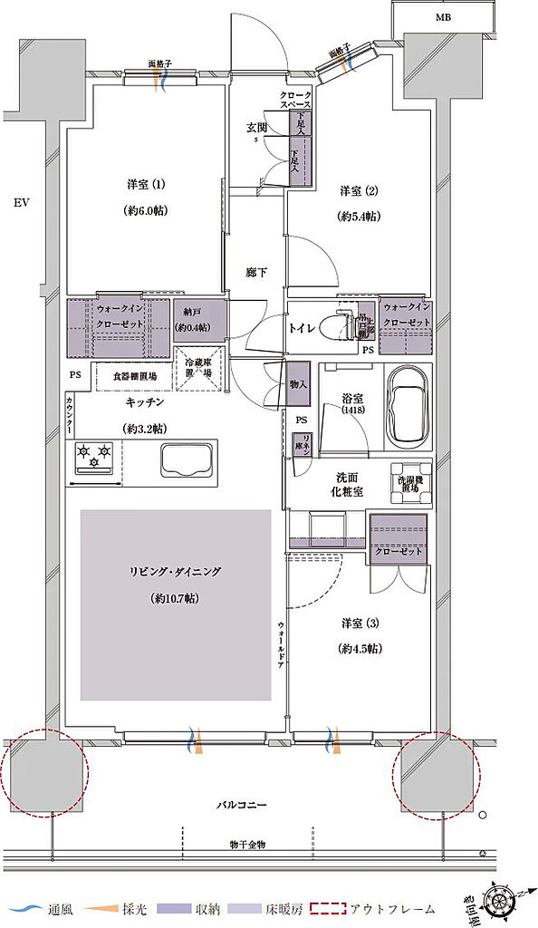 プレシス熊谷末広 間取り 【第2期】C