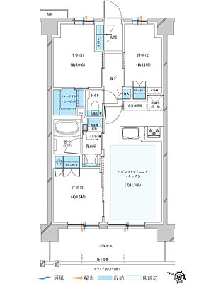 プレシス与野本町 間取り 【第1期12次】E
