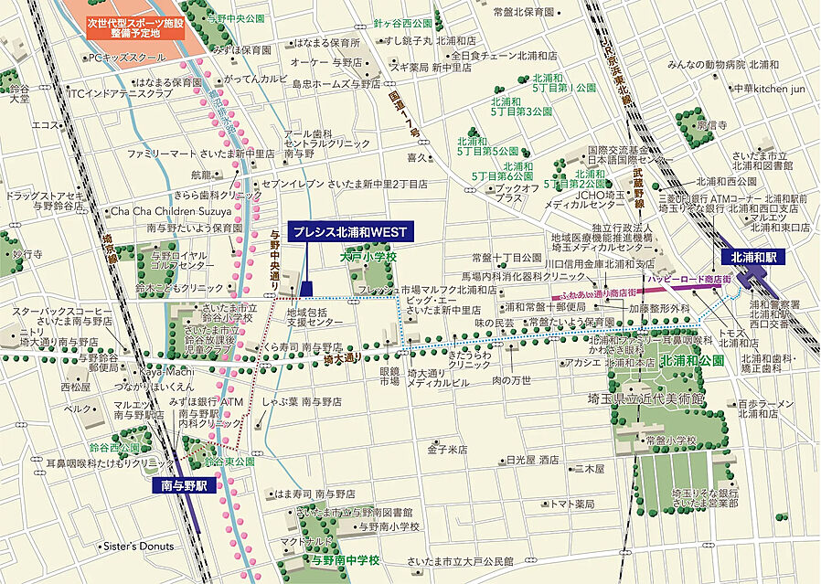 プレシス北浦和WEST：案内図